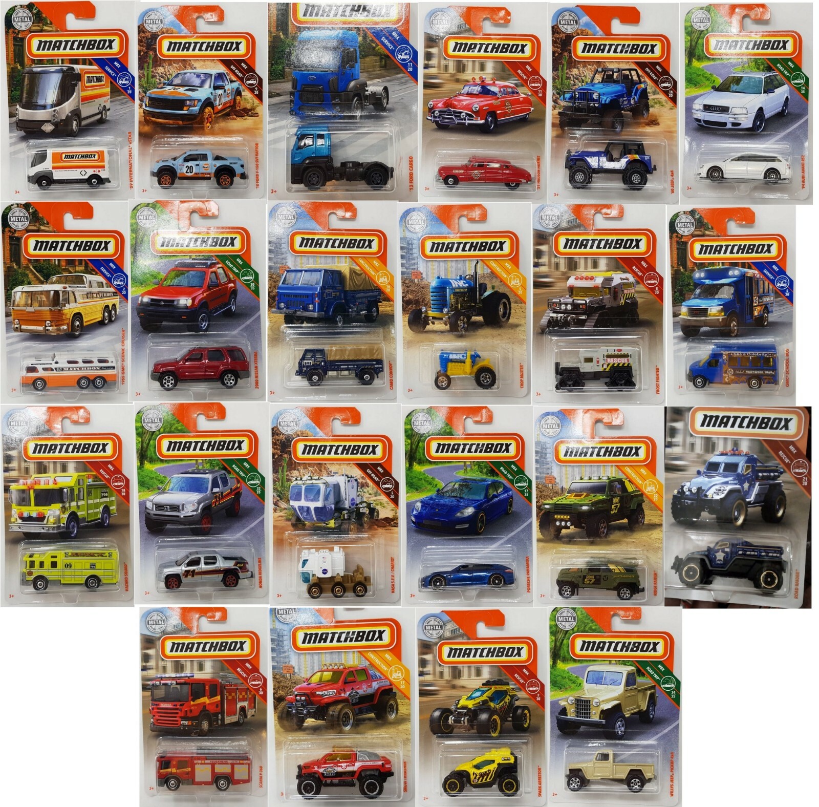 Matchbox Die Cast Car Collection 22 Vehicles - Choose Your