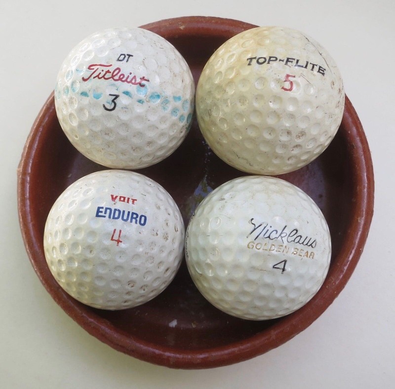 S: Titleist 3, Macgregor Nicklaus 4, Top-flite 5, Voit Enduro
