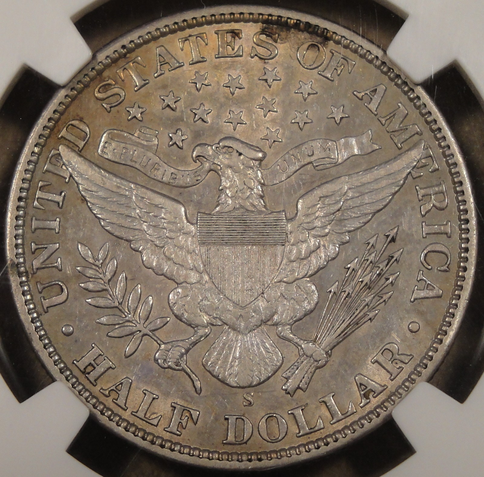 1909-S Barber Half Dollar NGC AU-50