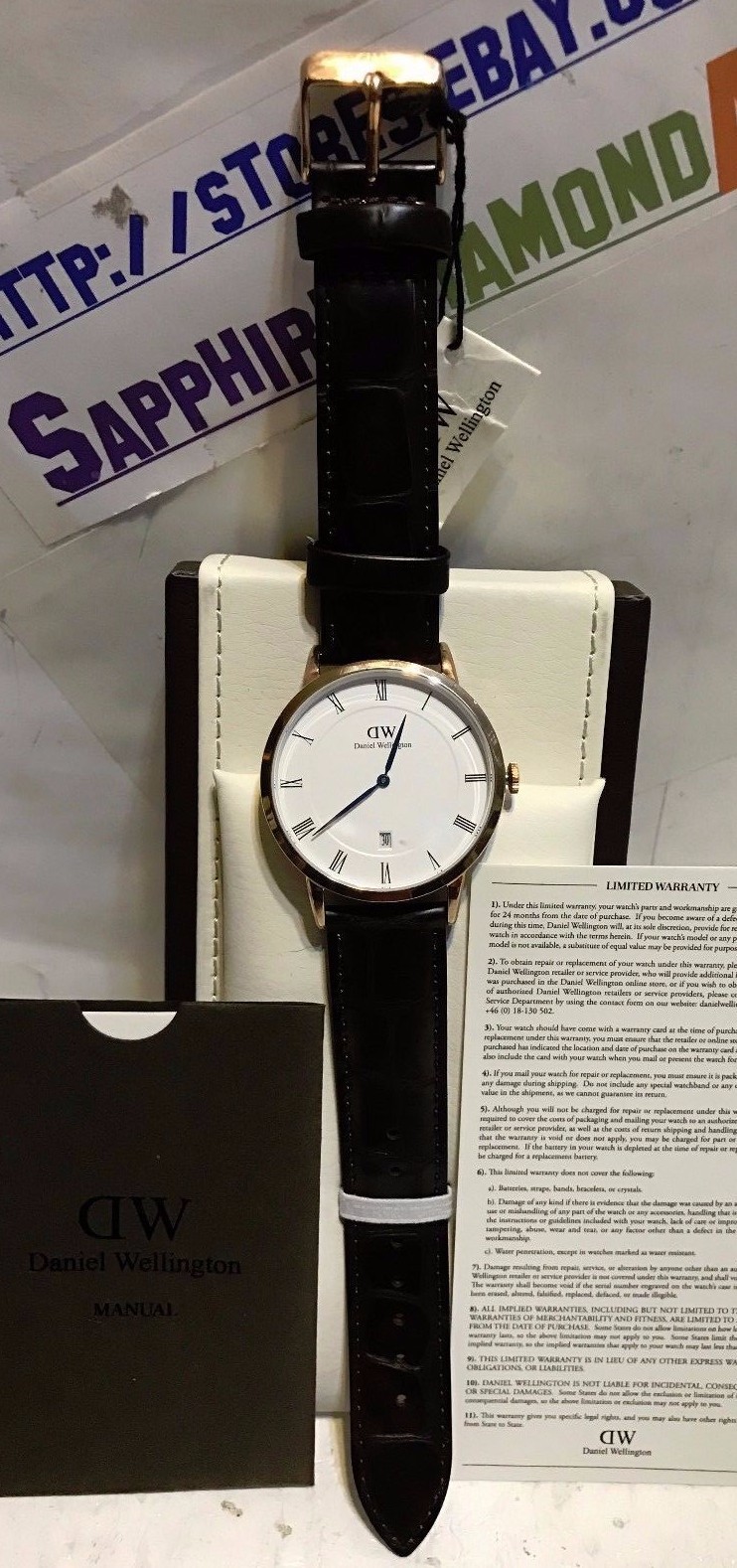 Daniel Wellington Men s 38mm DAPPER YORK Leather Watch DW00100085 NEW 349.00 eBay
