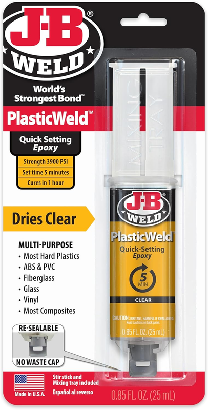 50132 Plasticweld Quick-Setting Epoxy Syringe - Translucent Ye...