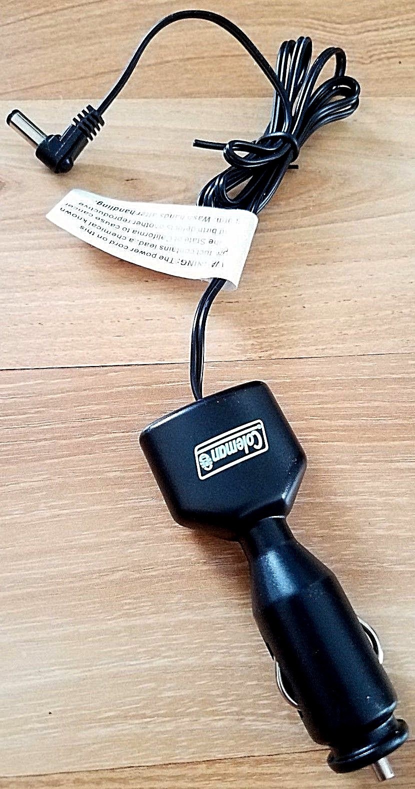Coleman Car Plug Charging Power Adapter For Lanterns, Spotlights, Cooler, Etc