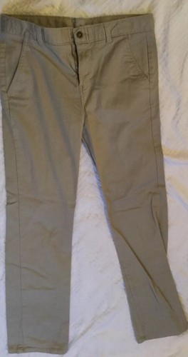 Chaps Approved Schoolwear Boys size 18 R Cotton Khaki Chino Pant Adj Waist