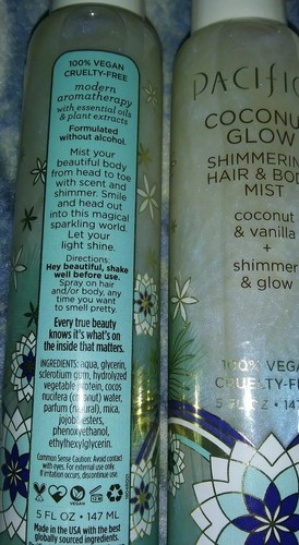 3 Pacifica Coconut Glow Shimmering Hair and Body Mist (coconut & vanilla)