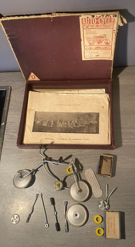 Jouet Ancien Auto Cycle TÃLe MÃCanique Cij Jep 