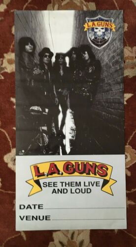 L.A. GUNS  See Them Loud And Live Tour  rare original promotional poster 
