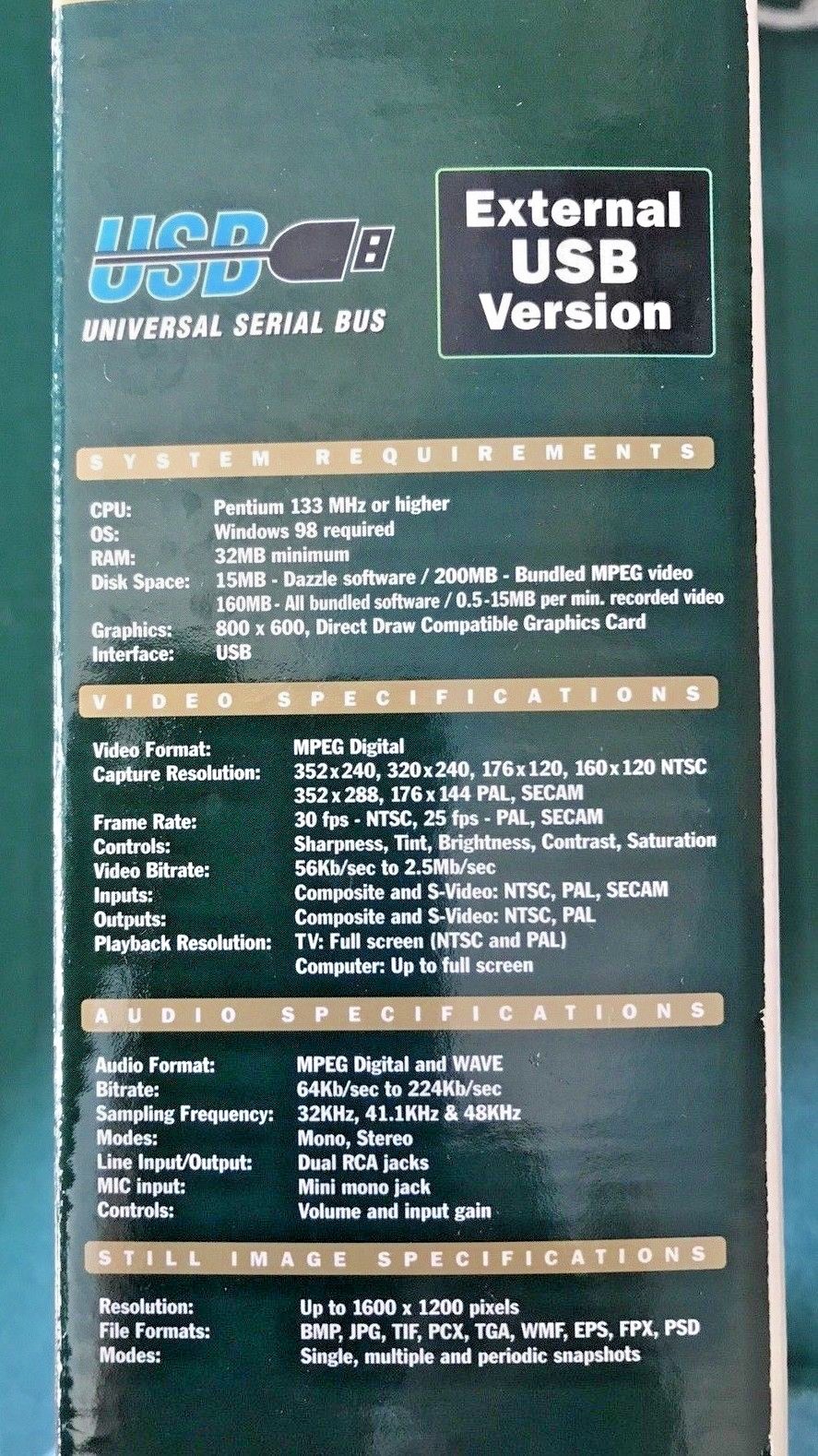 Dazzle Digital Video Creator for PC - External USB Version - NIB