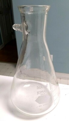 Kimble Kimax 27060 Filtering Flask 500mL Glass w Barbed Side Arm