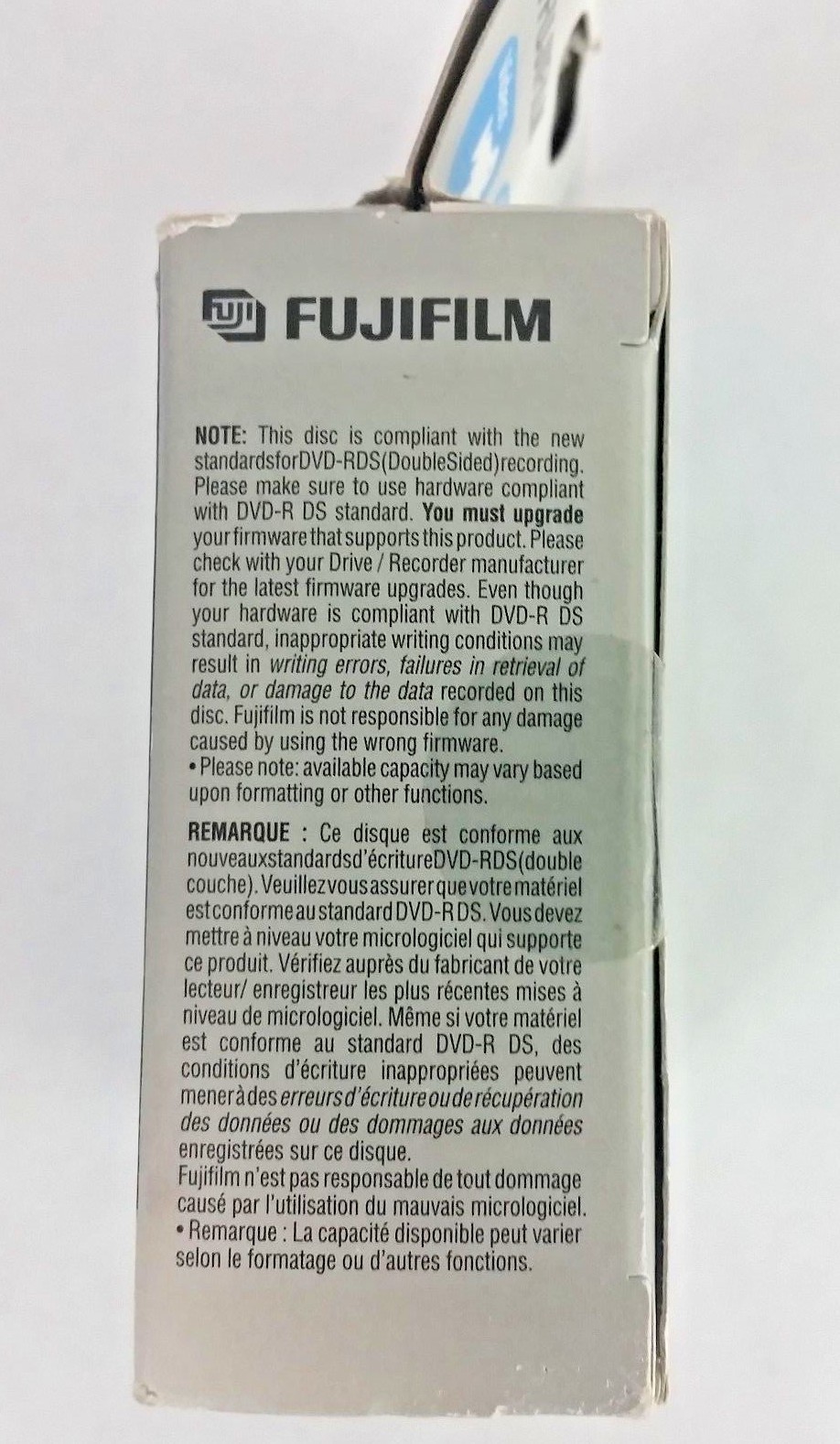 NIB Fujifilm DVD-R Double Sided Camcorders (5) Discs 2.8 GB 60 Min Recorders