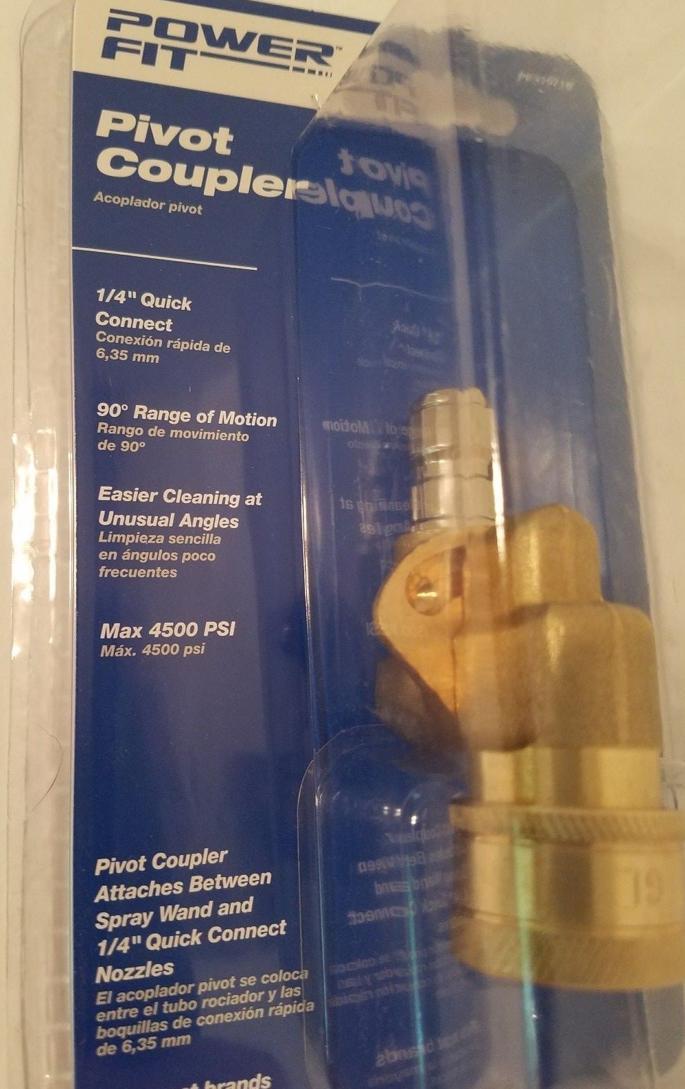 Pressure Washer Power Fit Pivot Coupler 1/4