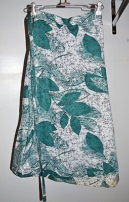 VTG ACTION COUNTRY by TRISSI'S WOMAN Green White Leaf Wrap Ski...