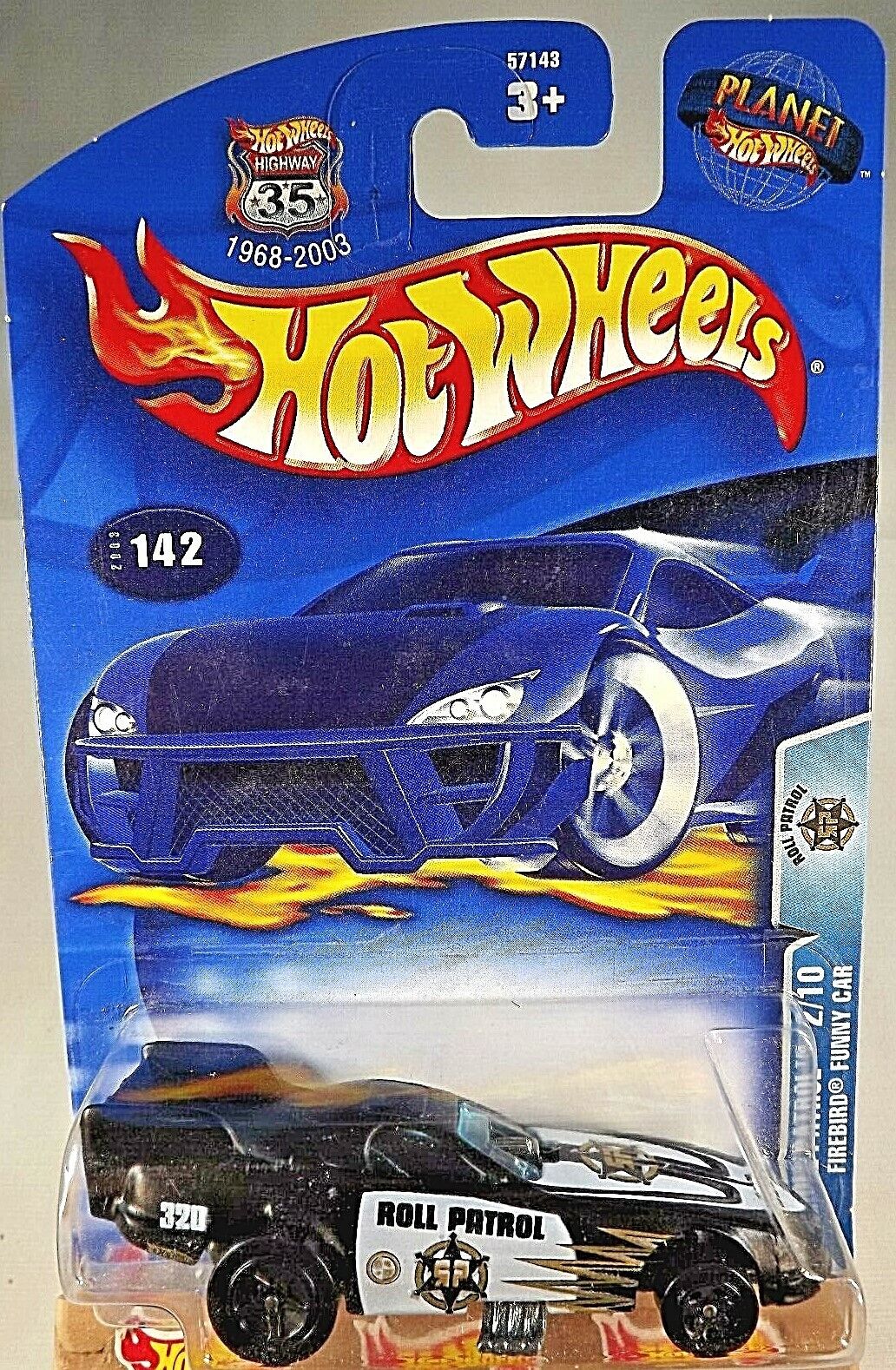 2003 Hot Wheels #142 Roll Patrol 2/10 FIREBIRD FUNNY CAR 2003 Hot Wheels #142 Roll Patrol 2/10 FIREBIRD FUNNY CAR