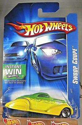 2006 Hot Wheels Collector #136 SWOOP COUPE Green-Yellow w/5Sp-5Dot Sp '07Card
