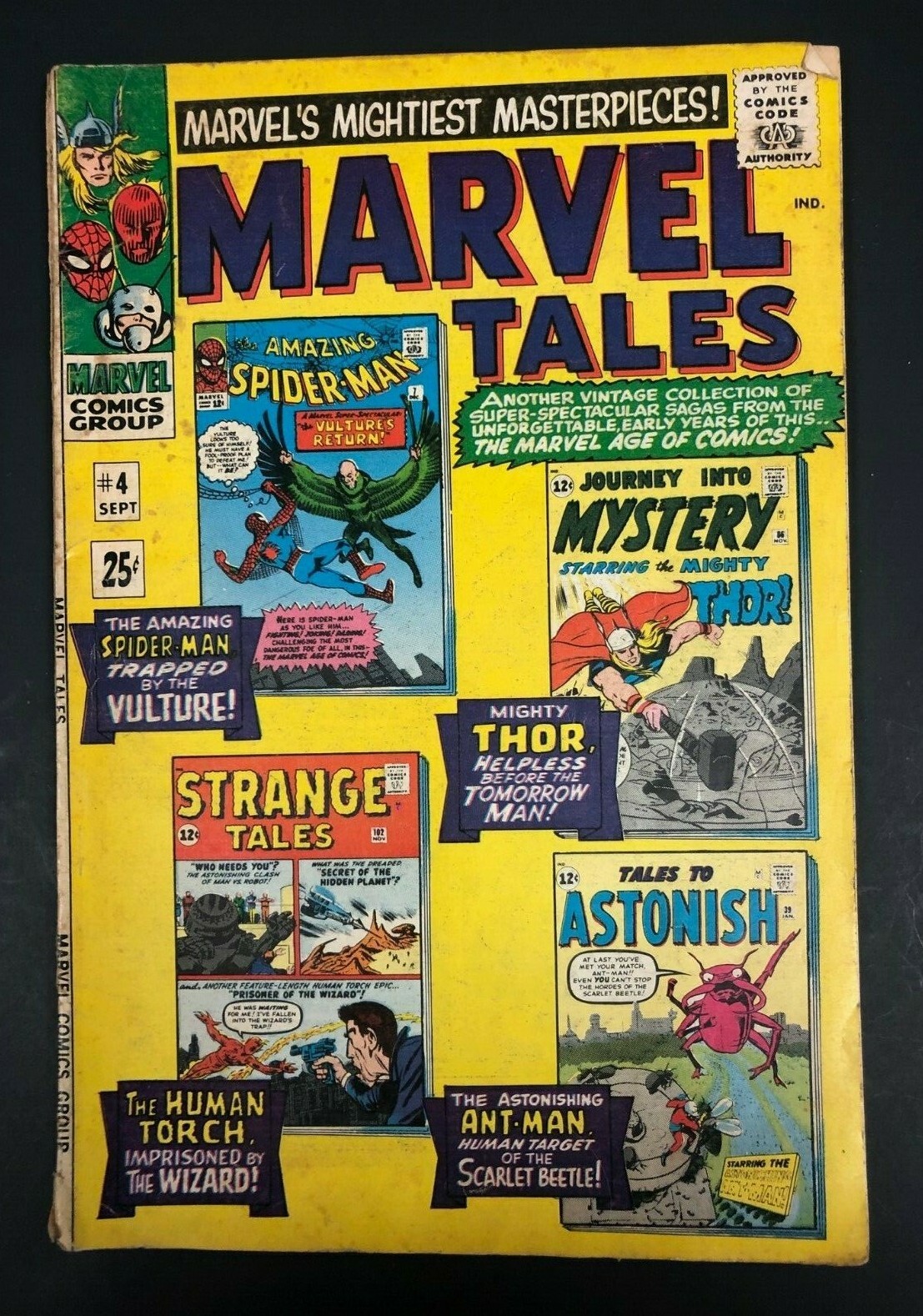 1966 SEPT. NO.4 MARVEL TALES COMIC BOOK 25 CENTS CS2 | eBay