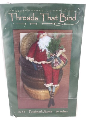 Threads That Bind #153 Patchwork Santa 24 Inches 2001 Designed By Shawn Williams
