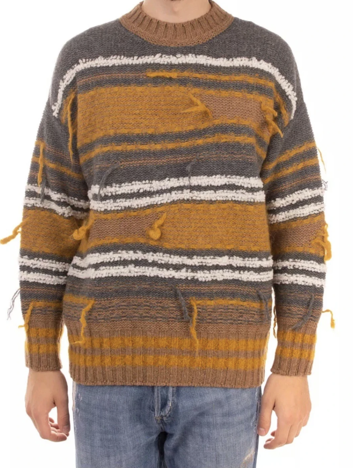 Pre-owned Missoni M  Runway Distressed Oversized Knit Sweater Pullover Jumper Unisex In Multicoloured