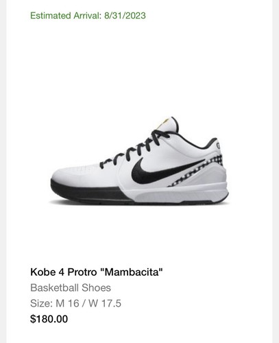 Nike Kobe 4 Protro “Mambacita” Size 16 Gigi - Brand New | eBay