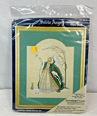 Serendipity Designs SNOW ANGEL Cross Stitch Kit Mar Bek KB-12 NOS