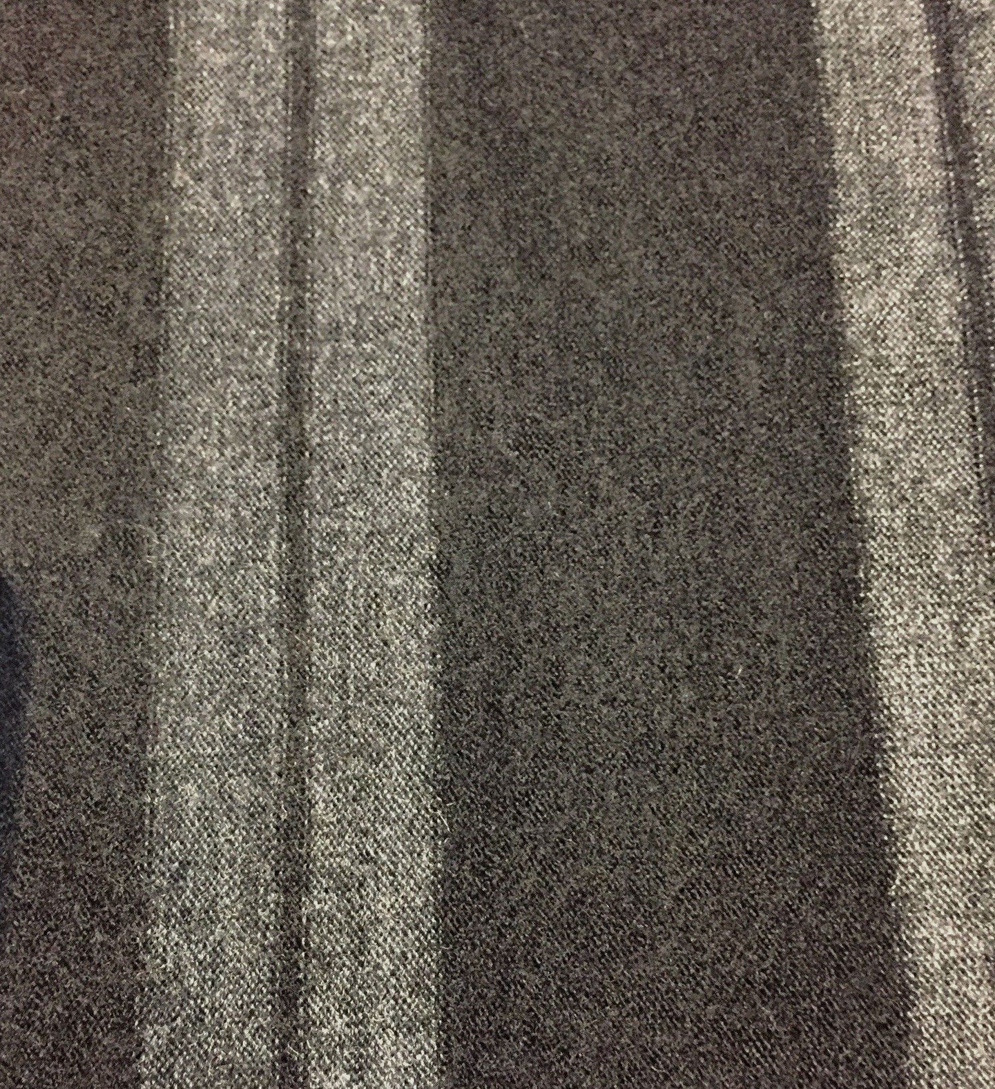 Black Gray Striped Wool Fabric Super Soft Extra Wide Width 1.4 Yards