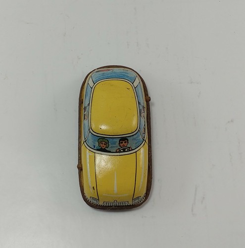 1964 TECHNOFIX 2 YELLOW CARS FOR LIFT GARAGE MADE IN WESTERN GERMANY