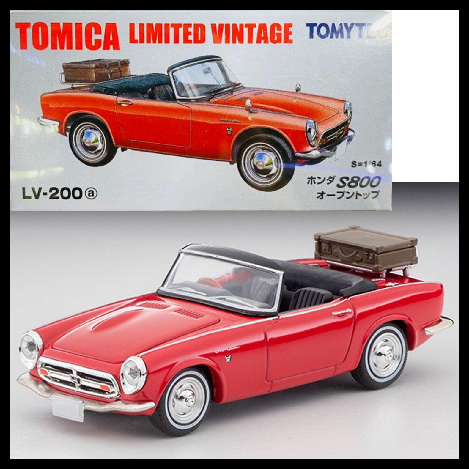 Tomica Limited Vintage LV-200a Honda S800 Open Top ( Red ) 1