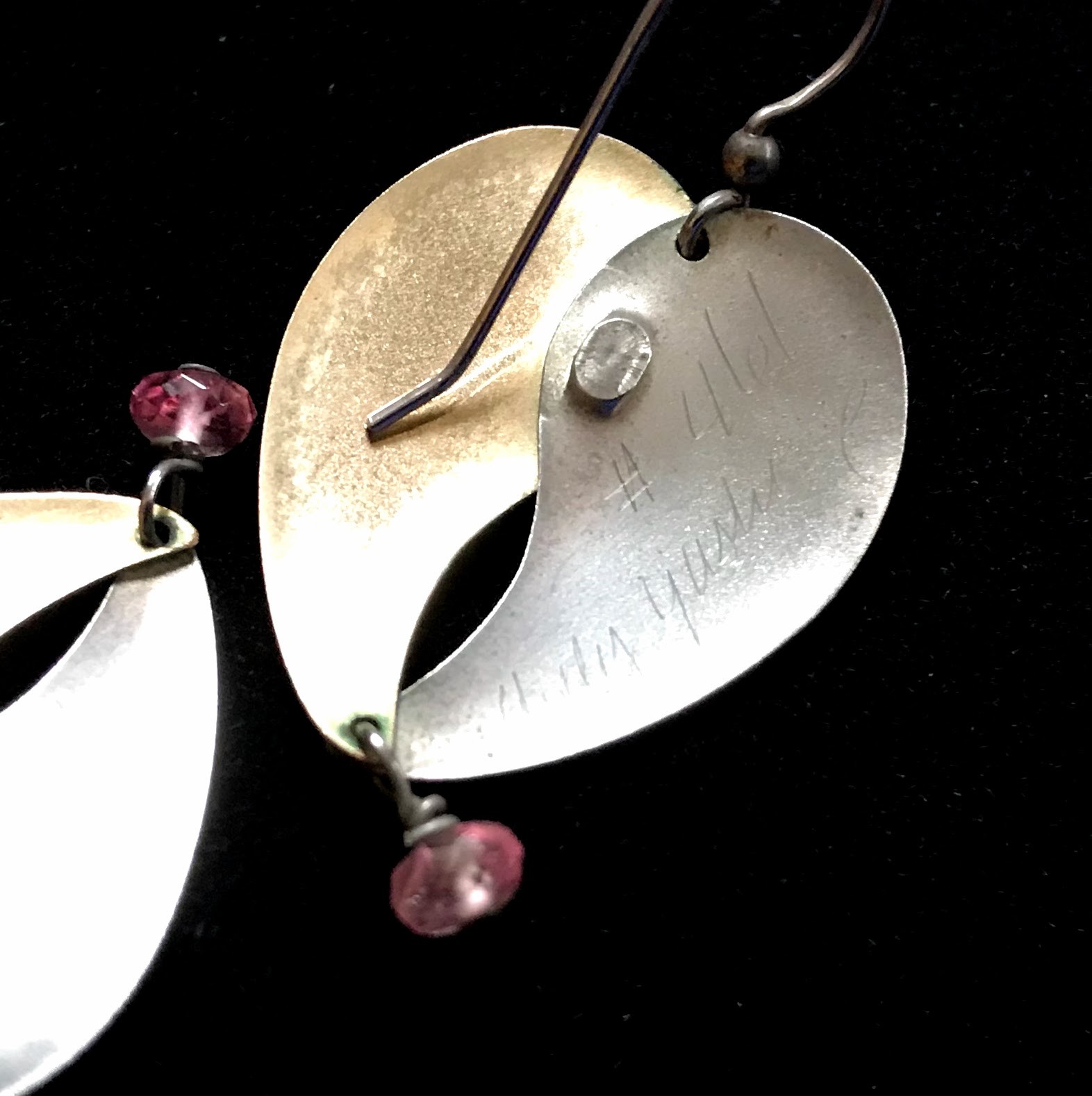 Holly Yashi Limited Edition Valentine's Earrings & Bracelet, Silver Gold Garnet