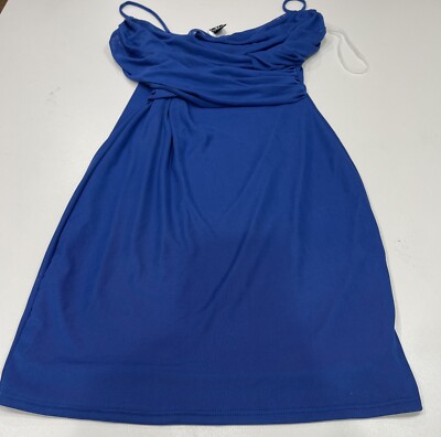Windsor- Women s Royal Blue Crossed Top Short Dress- Size M