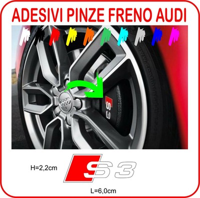 Copricapezzoli Adesivi 6 Adesivi Vinile AUDI S LINE Bianchi - Per - Foto 10