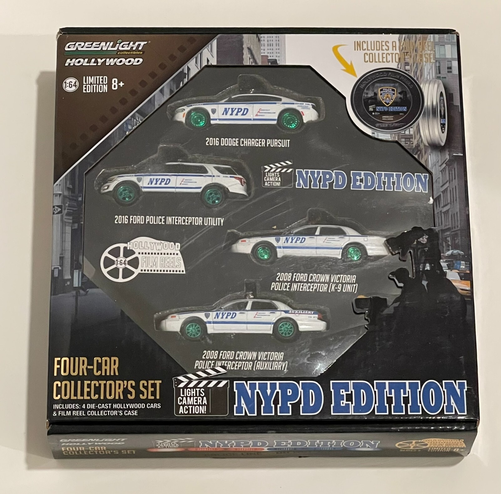 1/64 グリーンライト　NYPD 4台セット　NYPD-EDITION Greenlight Hollywood Four-Car CHASE Collector's Set NYPD