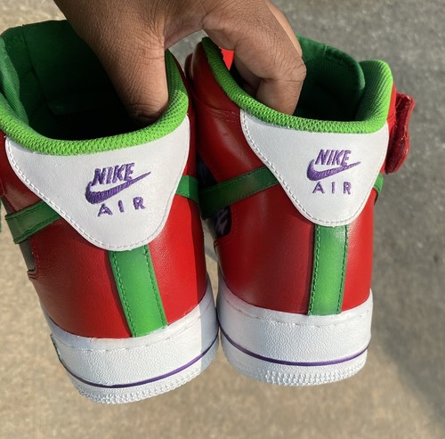 Pre-owned Air Force Custom  1 Mid Joker Style Men's Sizing In White