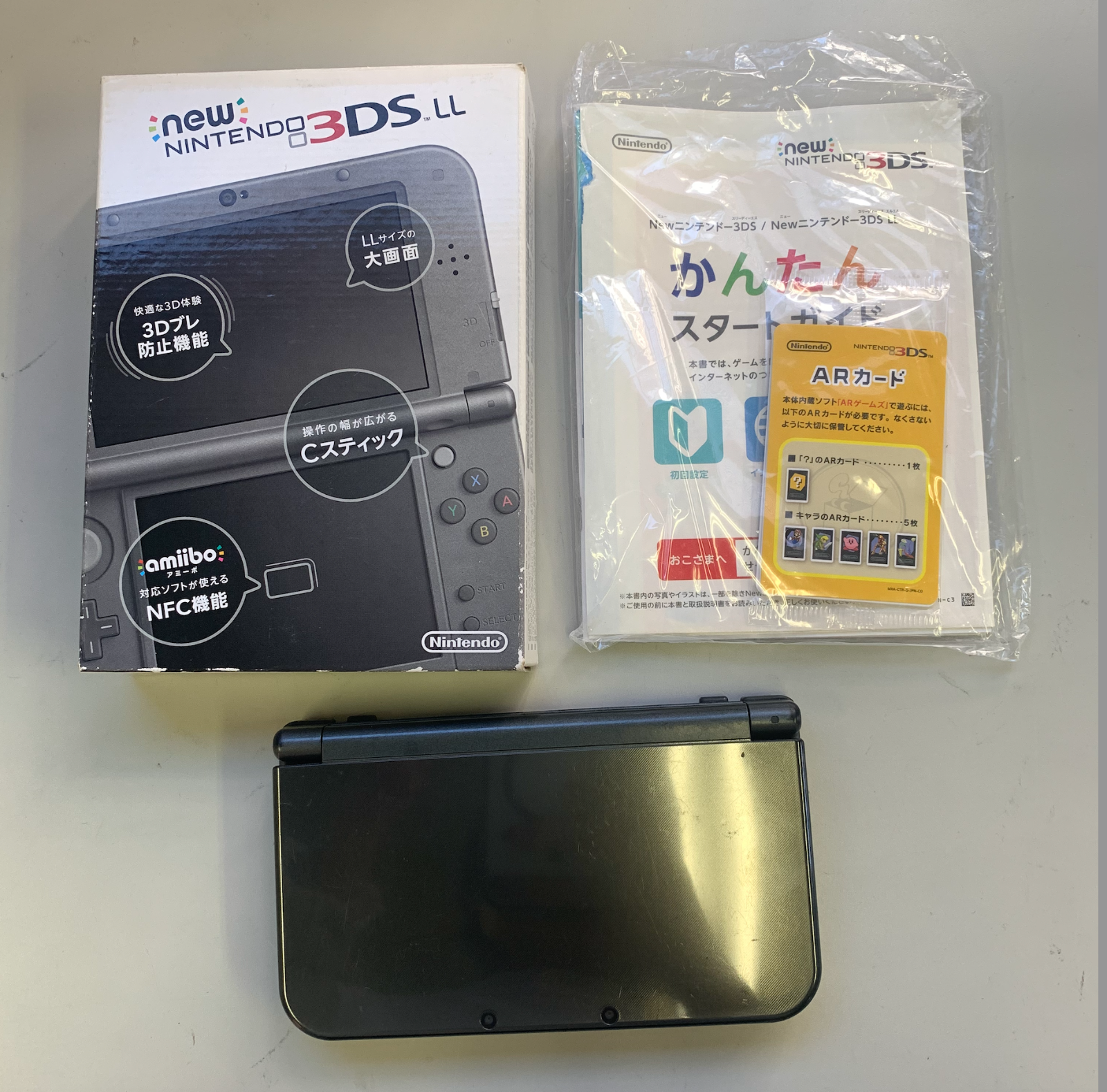 任天堂3DS LL セット NEW Nintendo 3ds ll xl metallic black Console Japanese with