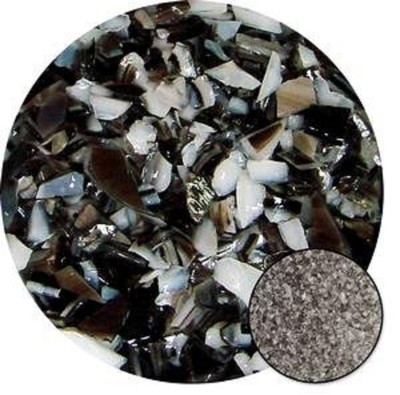 uroboros coe96 medium glass frit-uf3105 chocolate and whit opal