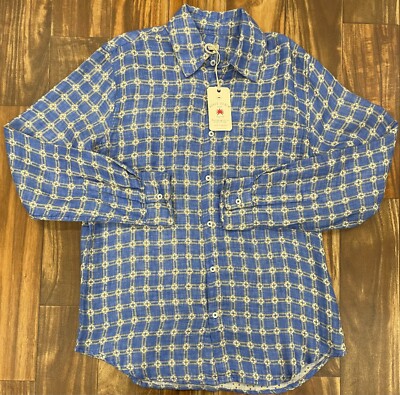 NWT Agave Denim Men's Riviera Long Sleeve In Hope Ranch Window Rane Size: Medium