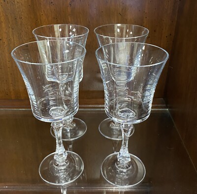 Set of 4 Westerly By Towle Lead Crystal Wine Glasses