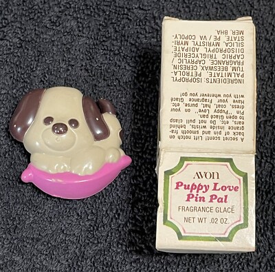 Vintage -In Original Box - 1975 Avon  Puppy Love Pin Pal 