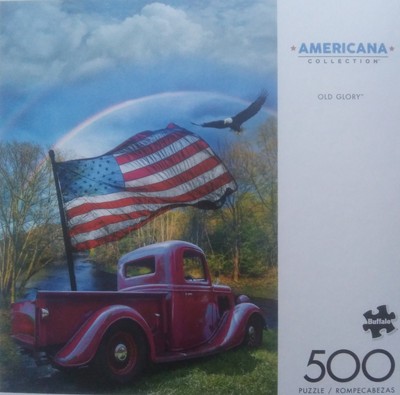 Americana Old Glory 500 PC Jigsaw Puzzle & Poster 21.25'' x 15'' Buffalo Games 