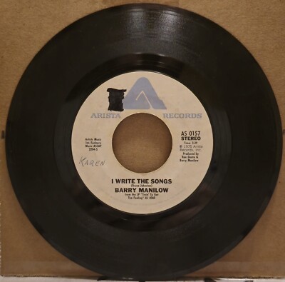 Barry Manilow -  A Nice Boy Like Me/I Write The Songs 45 RPM Record - ARISTA
