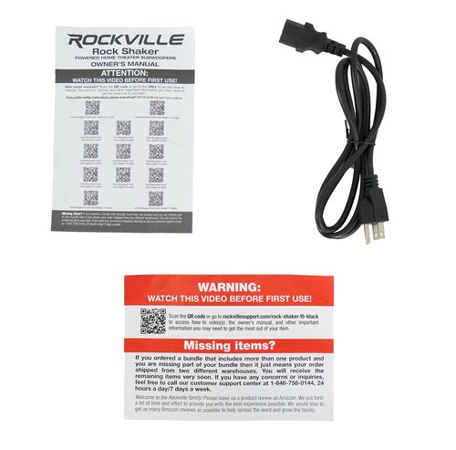 Rockville Rock Shaker 15" Inch Black 1000w Powered Home Theater Subwoofer Sub