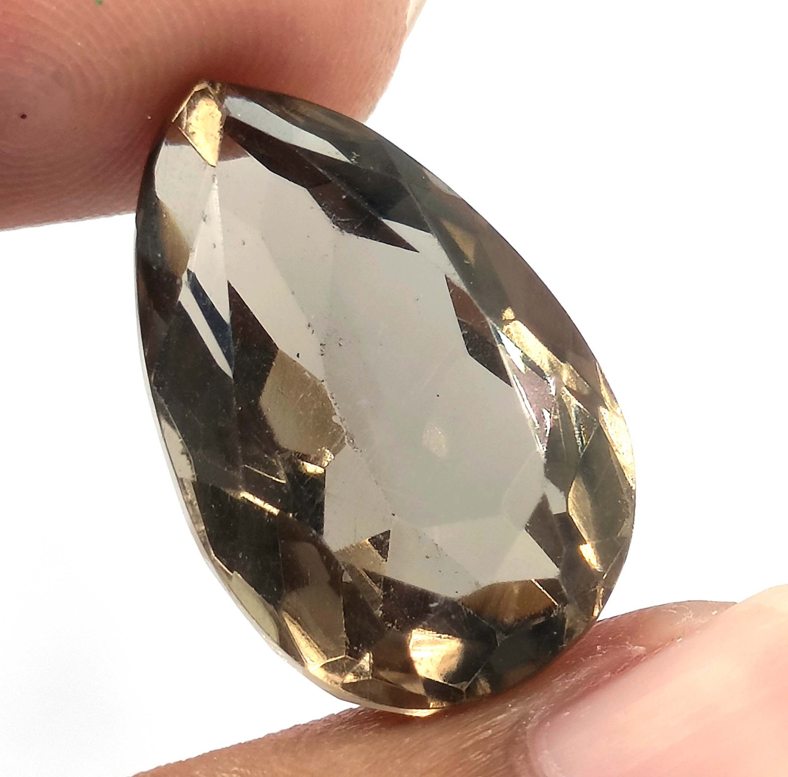 Top Quality 19.20 Ct Yellow Alexandrite Pear Shape Certified Loose Gemstone 6OPO