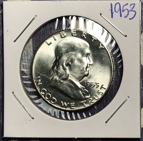 1953 Franklin Silver Half Dollar Collector Coin for your Collection.