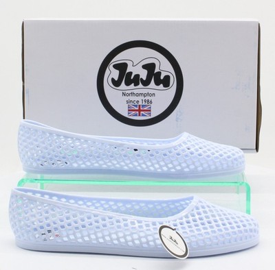 JUJU BILLIE FLAT BEACH JELLY SHOES UNISEX UK 6 EU 39 BABY BLUE RRP £26 LF