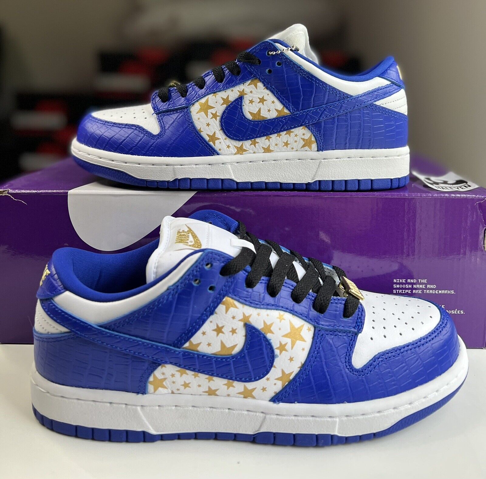 NEW Nike SB Dunk Low Supreme Stars Hyper Royal 2021 | SIZE NEW Nike SB Dunk Low Supreme Stars Hyper Royal 2021 | SIZE