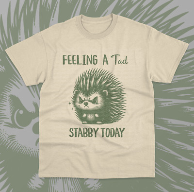 Feeling A Tad Stabby Today T-Shirt Funny Hedgehog Meme Unisex Sweater Shirt