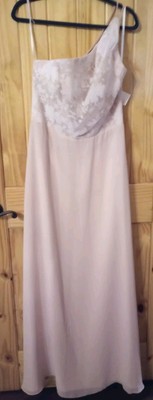 Hailey Paige  Ivory Rose Cashmere One Shoulder Size 12 New Barbie Core, Prom 