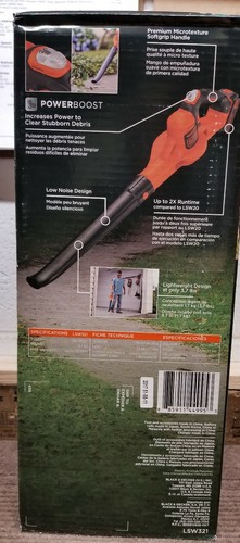 Black and decker battery powered leaf blower LSW321
