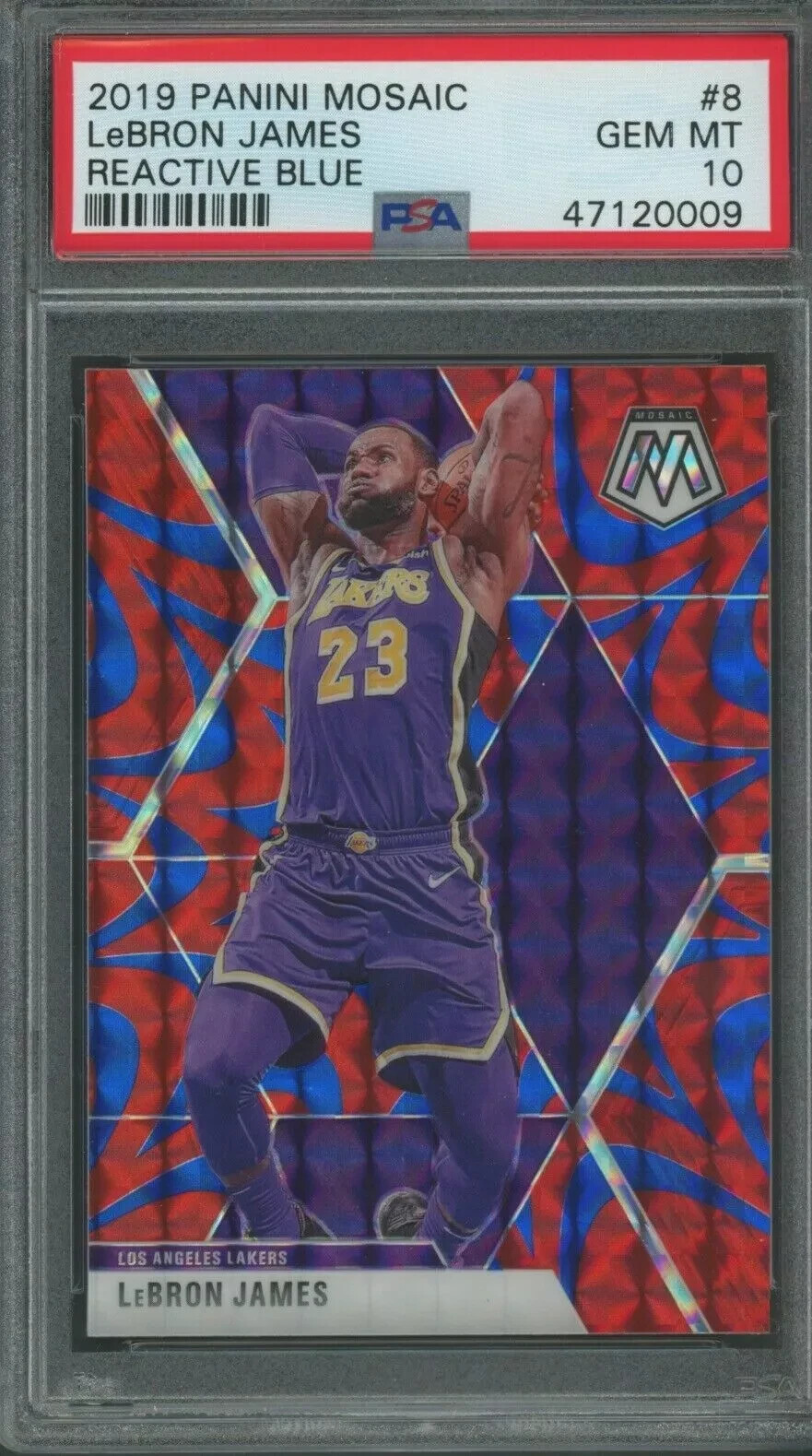 【PSA10】LeBron James  Reactive Blue レブロン 2019 Panini Mosaic #8 Leron James REACTIVE BLUE PSA 10 | eBay