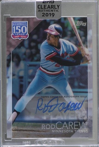 2019 Topps Clearly Authentic Autographs - Rod Carew #YBP-RC