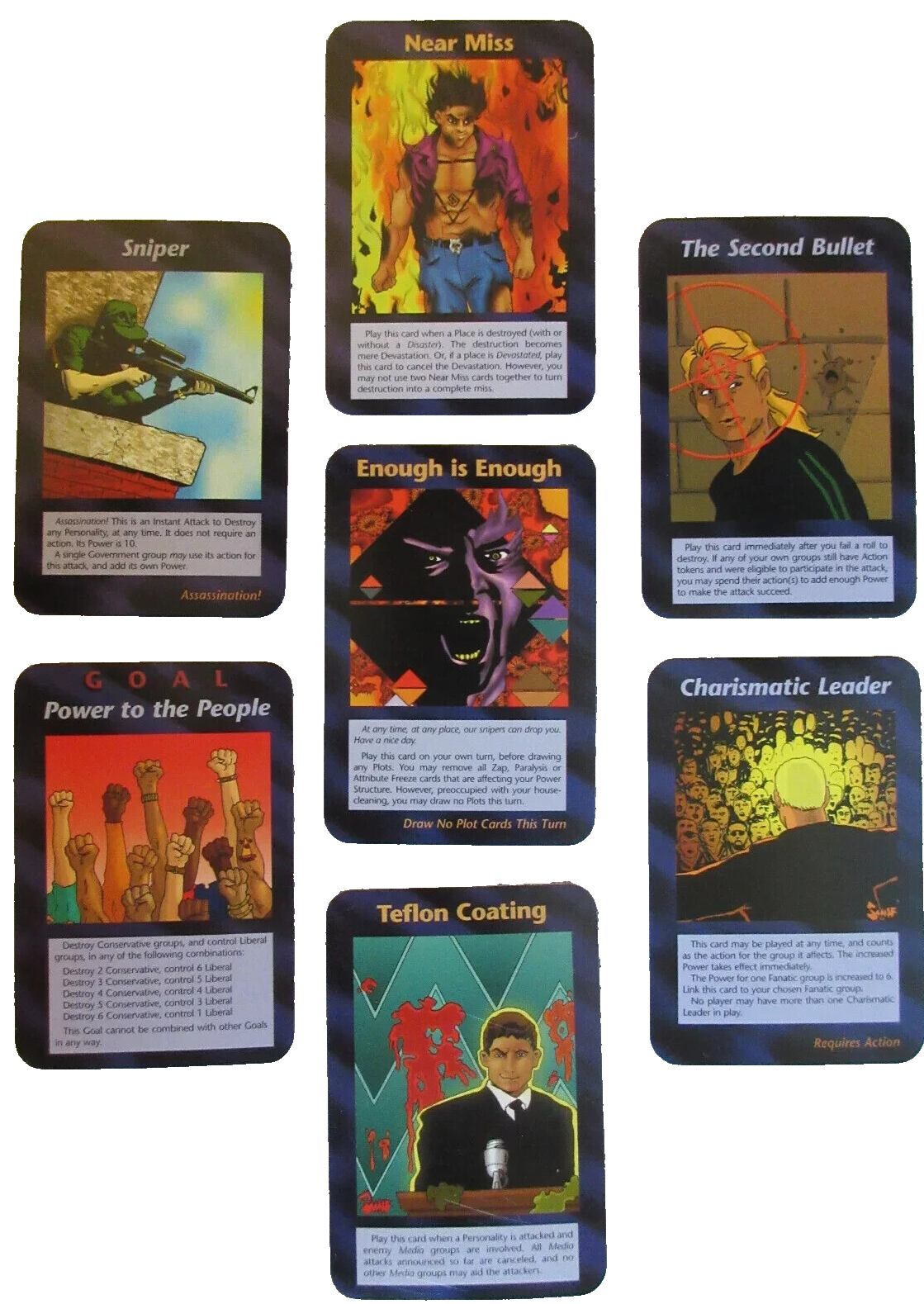 Assassins ENOUGH IS ENOUGH - DONALD TRUMP 7 Card Lot ILLUMINATI