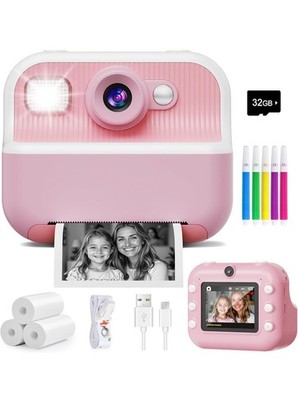 DUDUDRAGON Instant Camera, Front Rear Dual Selfie Kids Camera with 1080P Videos