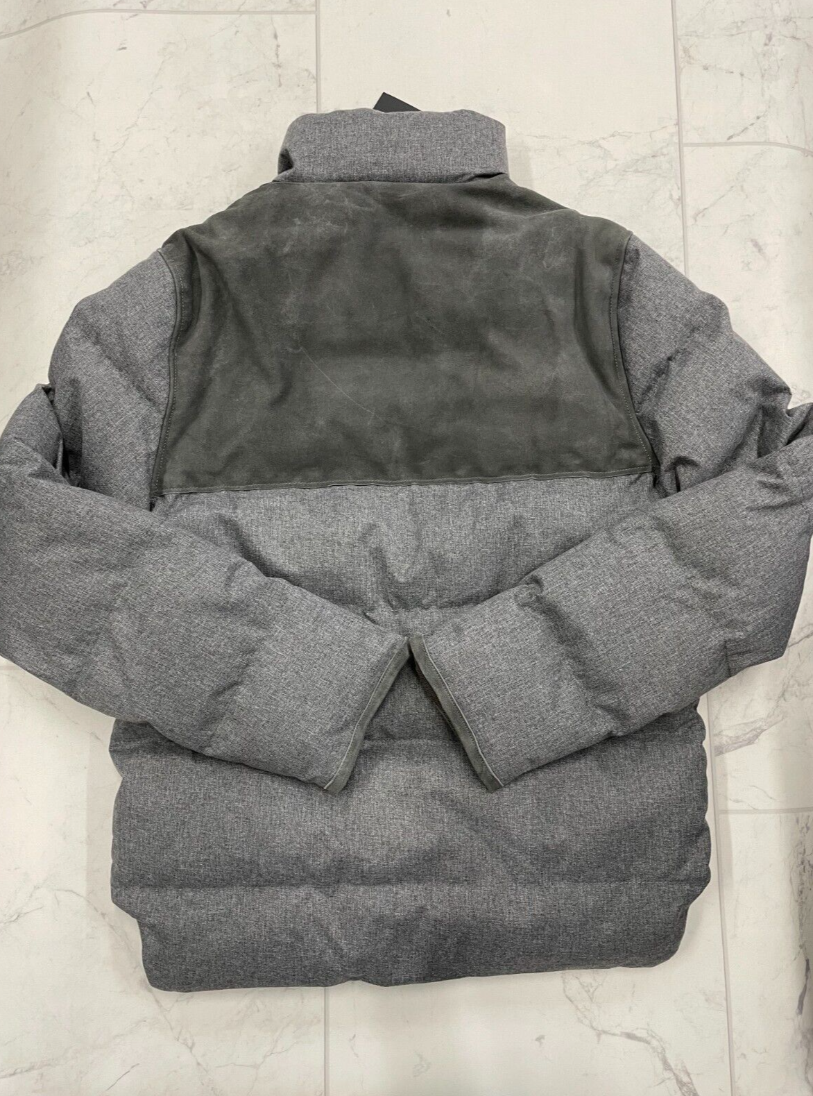 Pre-owned John Varvatos Stephen Water Resistant Puffer Jacket In Griffin Grey Size:s